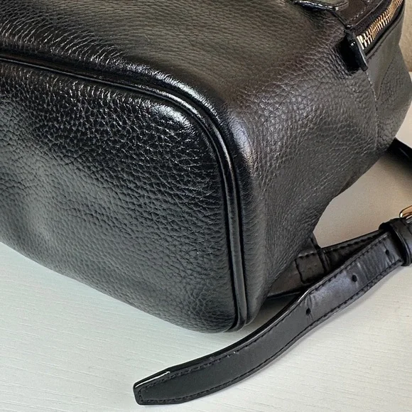 Michael Kors Black Backpack with Gold Accents - Picture 7 of 14